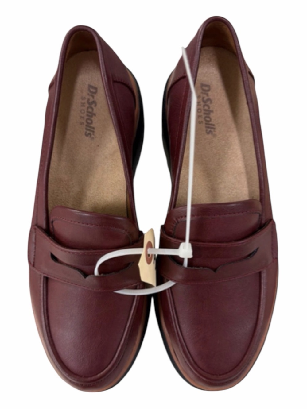 Dr. Scholl’s Platform Loafers Size 6 • Maroon Slip‑On Comfort Shoe - Picture 4 of 5